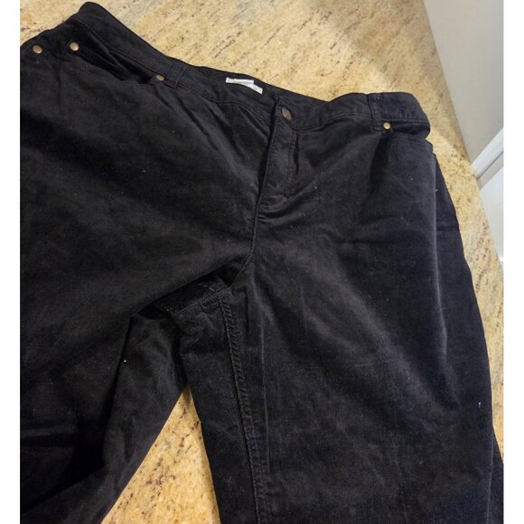 Charter Club Womens 18W Velvet Pants Stretch Straight Leg 38x31" - Picture 7 of 11